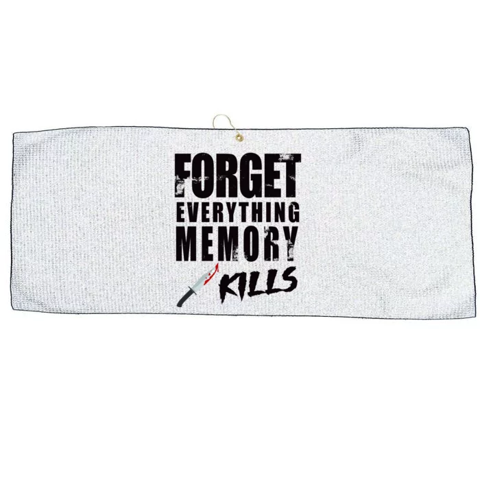 Forget Everything Memory Kills Large Microfiber Waffle Golf Towel