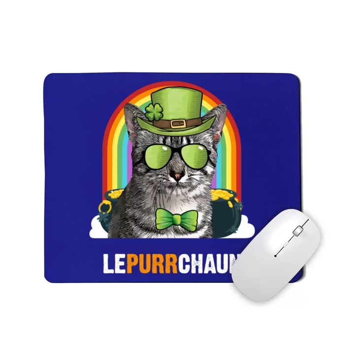 Funny Egyptian Mau Cat Lepurrchaun St Patricks Day Gift Mousepad