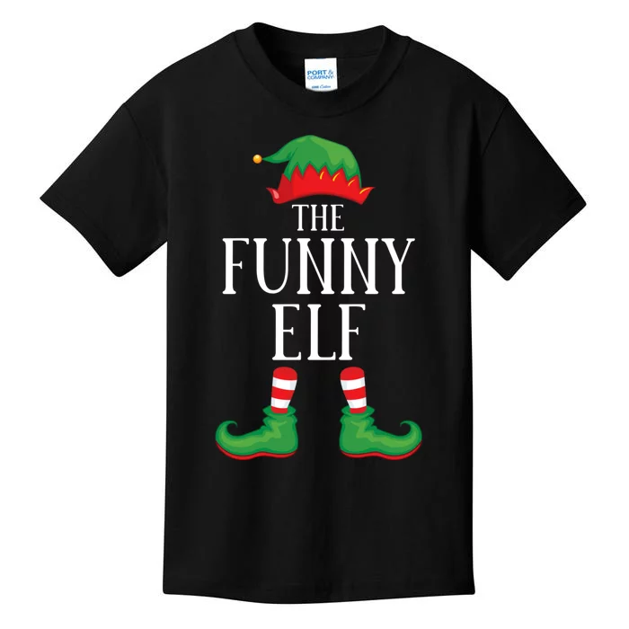 Funny Elf Matching Group Xmas Funny Family Christmas Kids T-Shirt