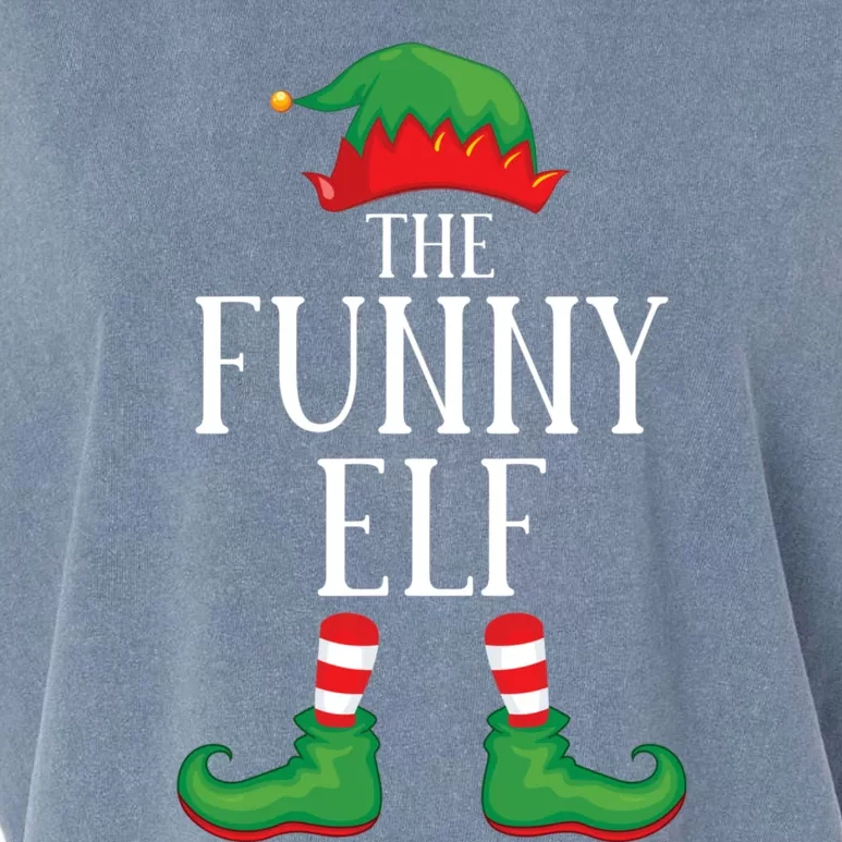 Funny Elf Matching Group Xmas Funny Family Christmas Garment-Dyed Women's Muscle Tee