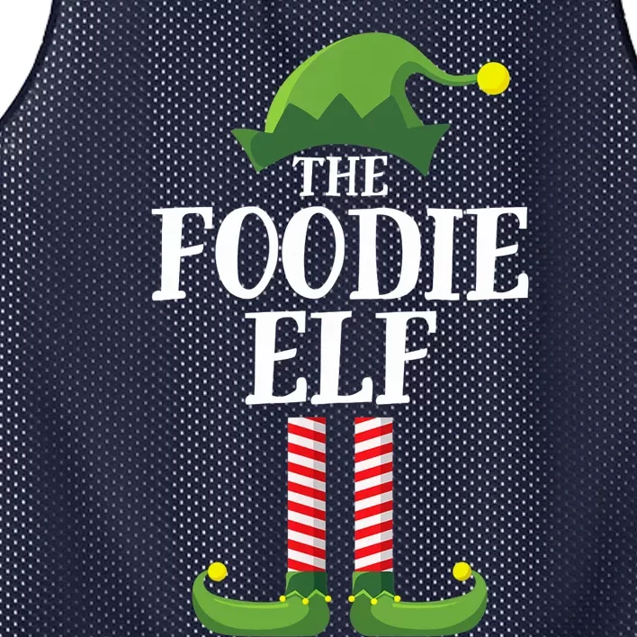 Foodie Elf Matching Family Group Christmas Party Mesh Reversible Basketball Jersey Tank