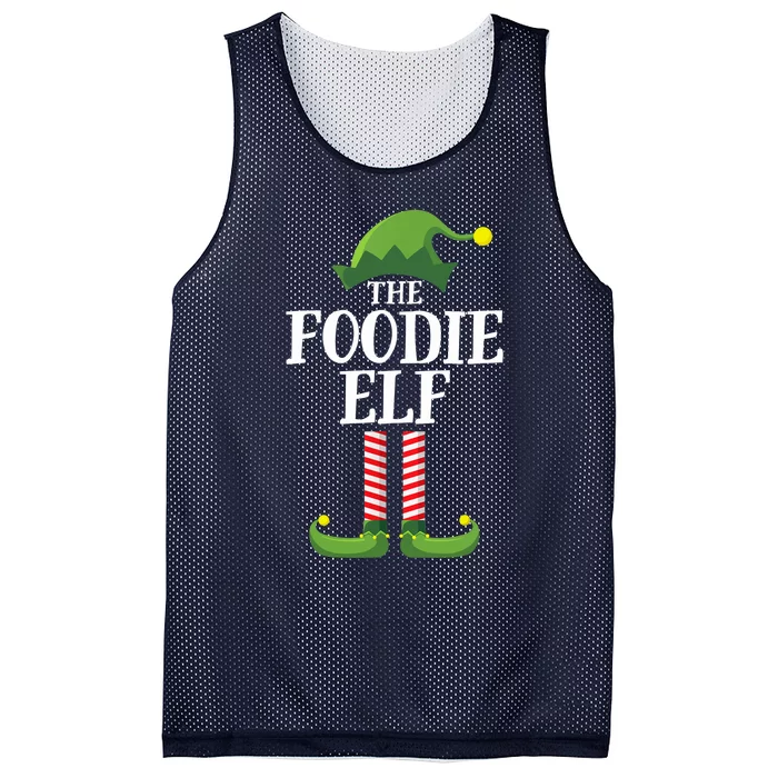 Foodie Elf Matching Family Group Christmas Party Mesh Reversible Basketball Jersey Tank