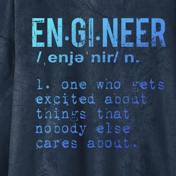 Funny Engineering Meaningful Gift Engineer Definition Gift Hooded Wearable Blanket