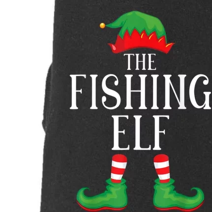 Fishing Elf Matching Group Xmas Funny Family Christmas Doggie 3-End Fleece Hoodie