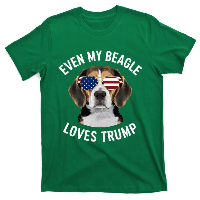 Funny Even My Beagle Loves Trump Political T-Shirt