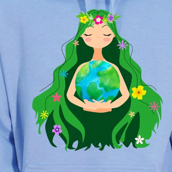 Flower Earth Mother Figure Cute Unisex Surf Hoodie