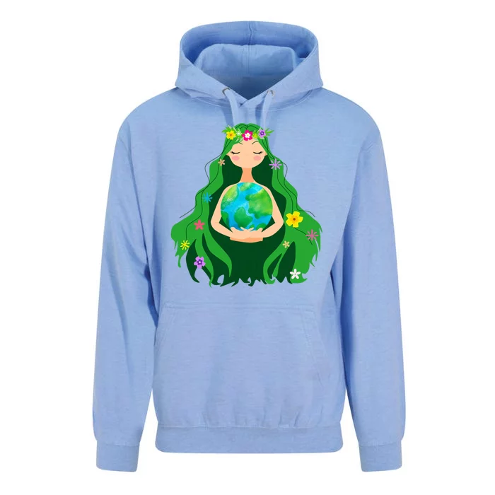 Flower Earth Mother Figure Cute Unisex Surf Hoodie