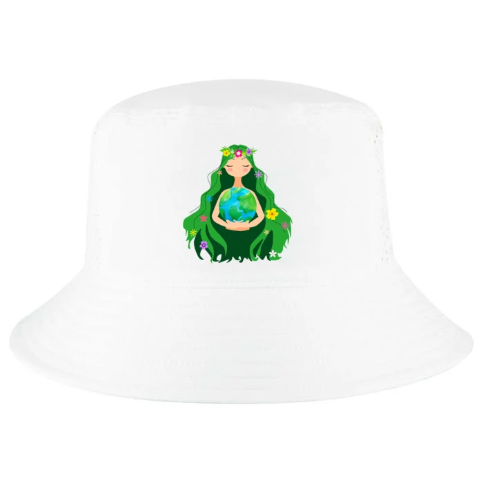 Flower Earth Mother Figure Cute Cool Comfort Performance Bucket Hat