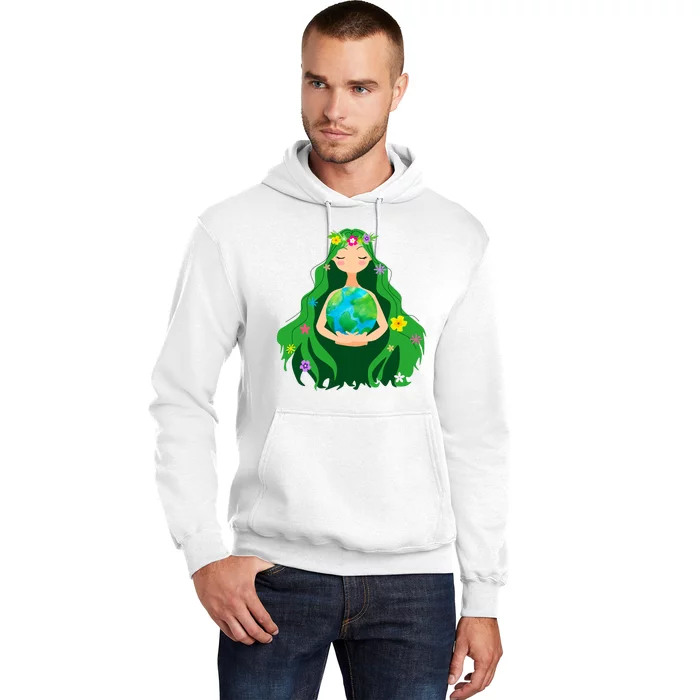 Flower Earth Mother Figure Cute Hoodie