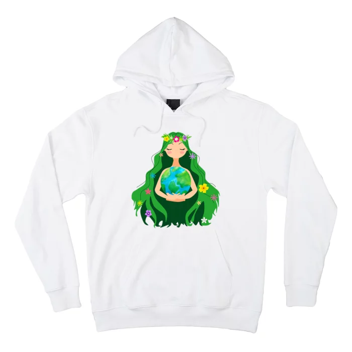 Flower Earth Mother Figure Cute Hoodie