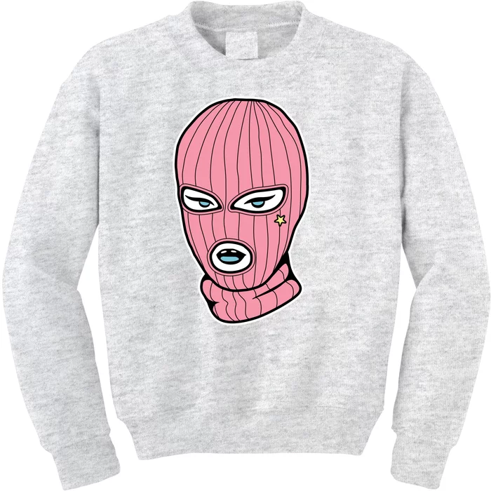 Female Pink Ski Kids Sweatshirt