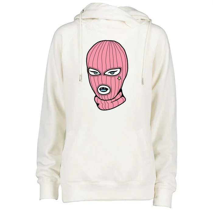 Female Pink Ski Womens Funnel Neck Pullover Hood