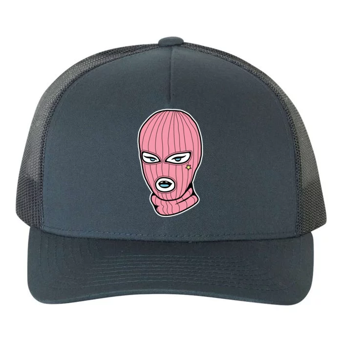 Female Pink Ski Yupoong Adult 5-Panel Trucker Hat