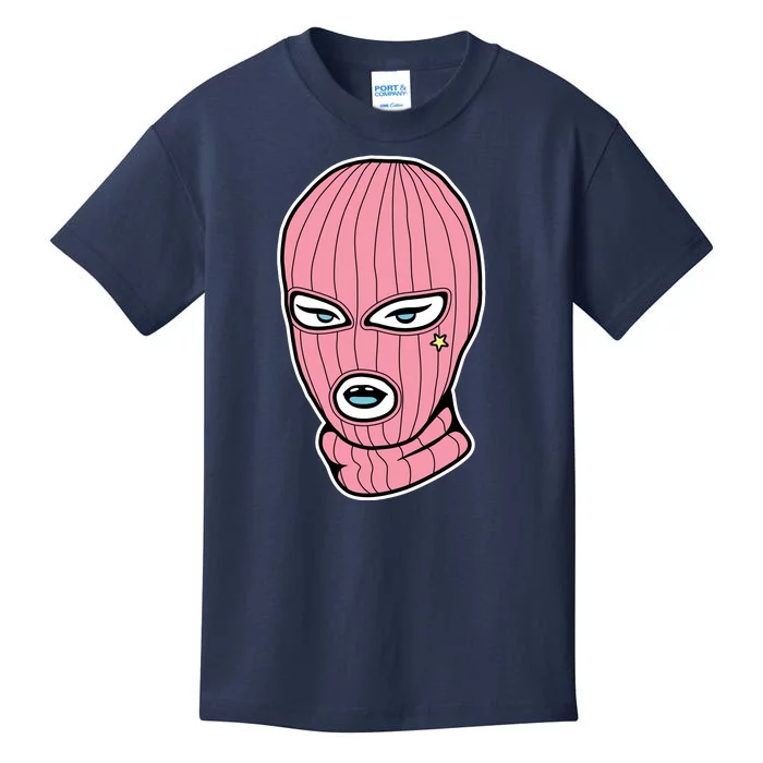 Female Pink Ski Kids T-Shirt