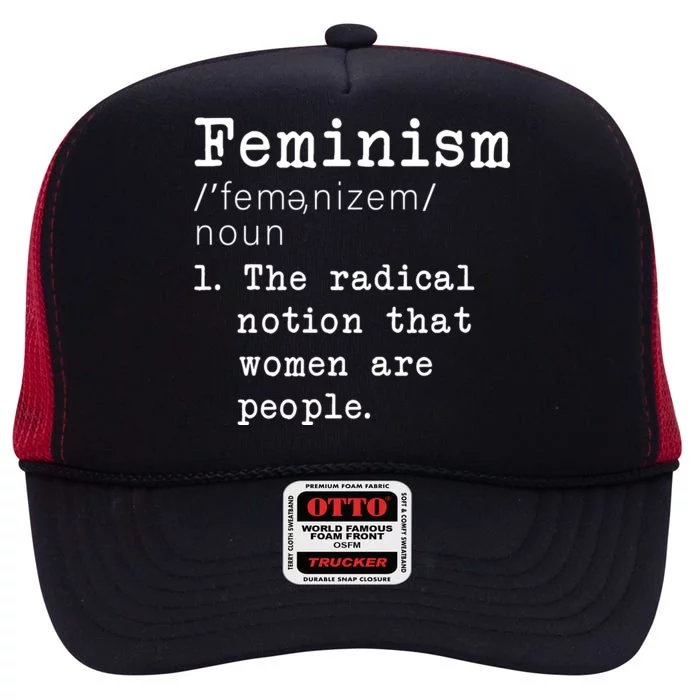 Feminism Definition High Crown Mesh Trucker Hat