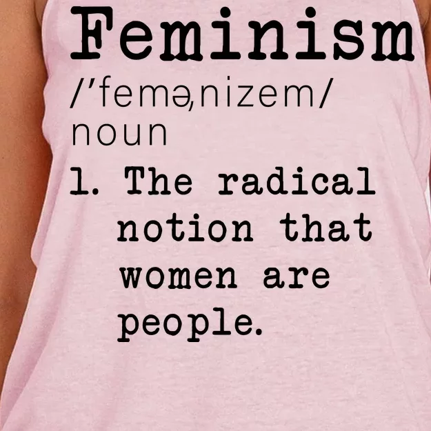 Feminism Definition Women's Knotted Racerback Tank