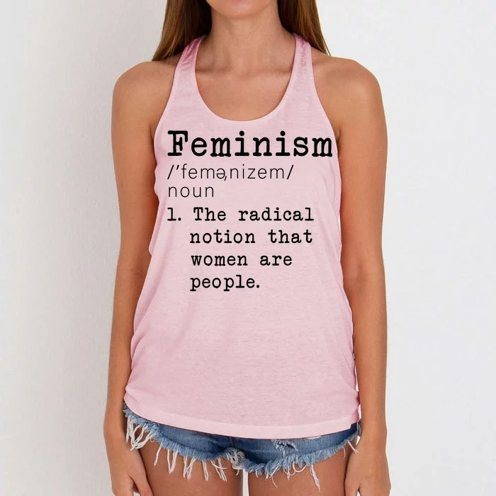 Feminism Definition Women's Knotted Racerback Tank