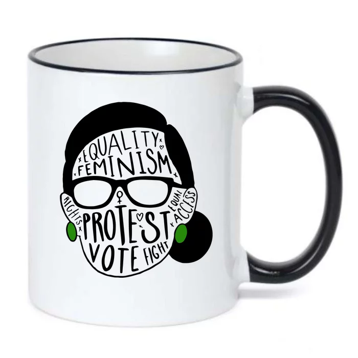 Feminism Equality Protest Vote Ruth Bader Ginsburg Black Color Changing Mug