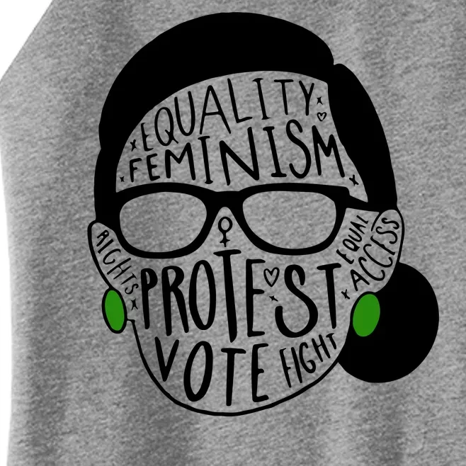 Feminism Equality Protest Vote Ruth Bader Ginsburg Women’s Perfect Tri Rocker Tank