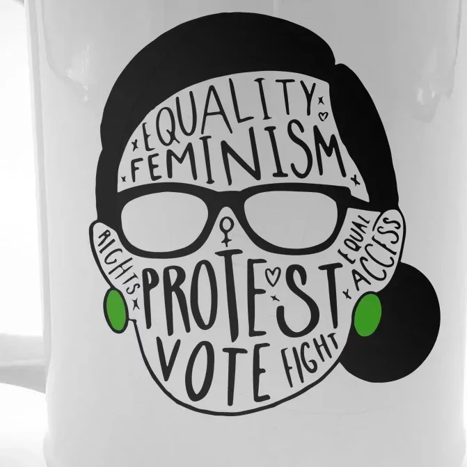 Feminism Equality Protest Vote Ruth Bader Ginsburg Front & Back Beer Stein