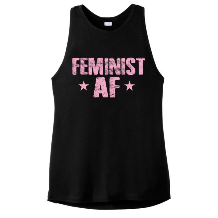 Feminist AF Ladies Tri-Blend Wicking Tank