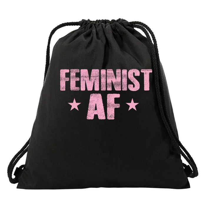 Feminist AF Drawstring Bag