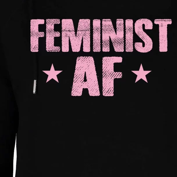 Feminist AF Womens Funnel Neck Pullover Hood