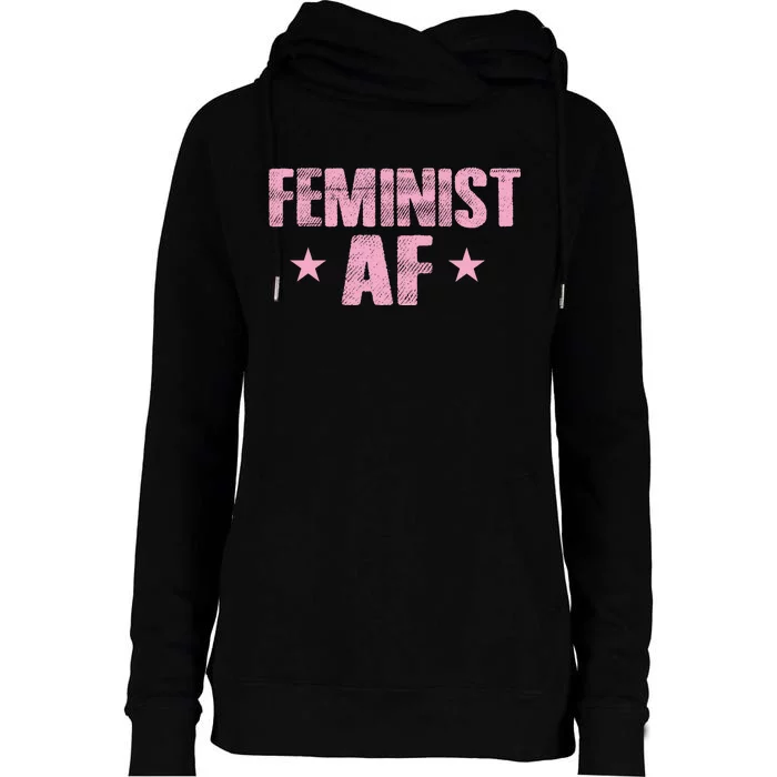 Feminist AF Womens Funnel Neck Pullover Hood