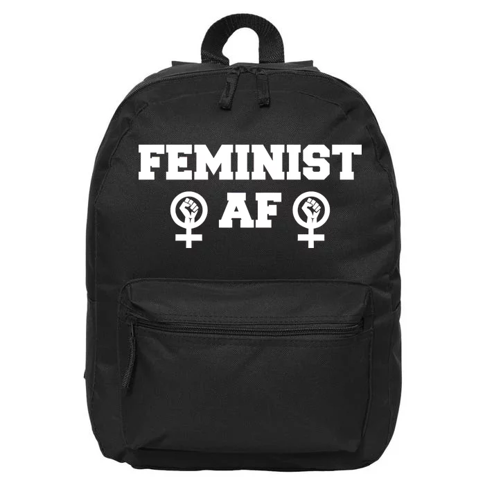 Feminist AF Women's Rights Fist Logo 16 in Basic Backpack