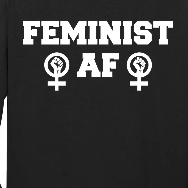 Feminist AF Women's Rights Fist Logo Tall Long Sleeve T-Shirt