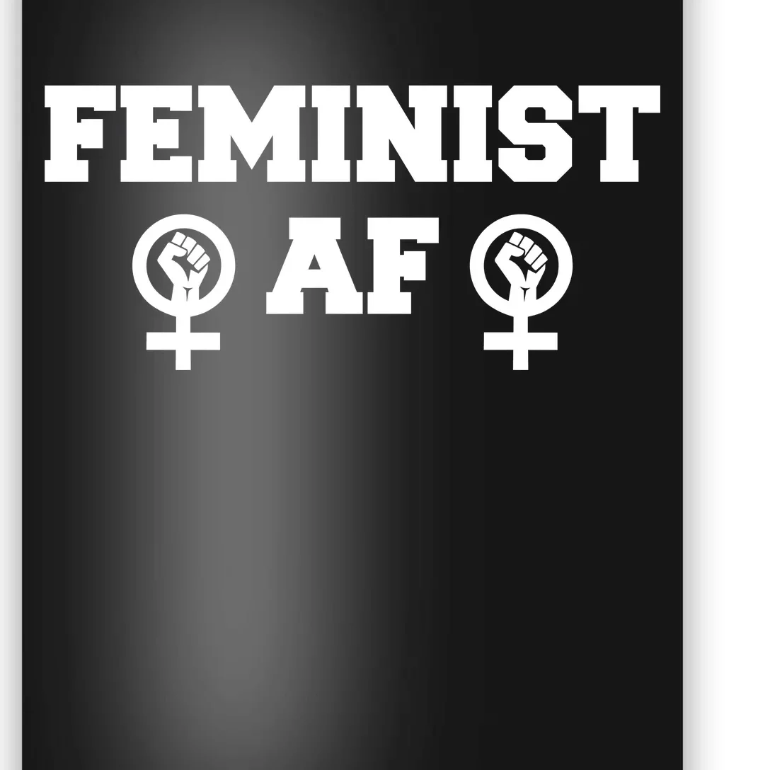 Feminist AF Women's Rights Fist Logo Poster