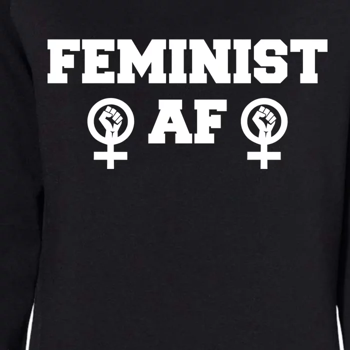 Feminist AF Women's Rights Fist Logo Womens California Wash Sweatshirt