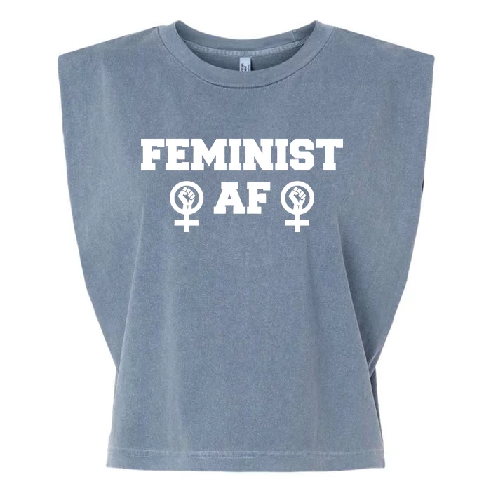 Feminist AF Women's Rights Fist Logo Garment-Dyed Women's Muscle Tee