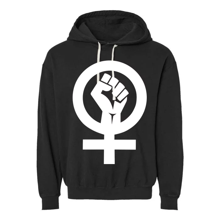 Feminist Womens Rights Feminism Symbol Garment-Dyed Fleece Hoodie