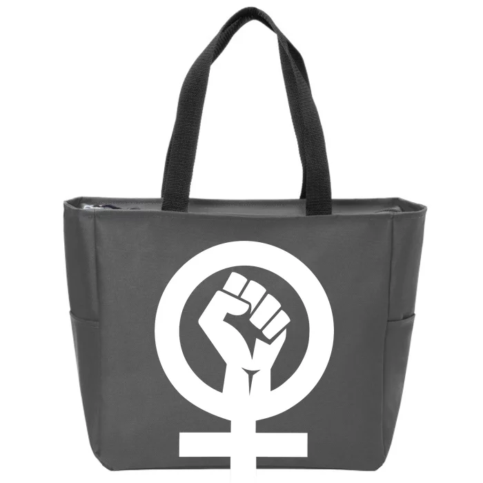 Feminist Womens Rights Feminism Symbol Zip Tote Bag