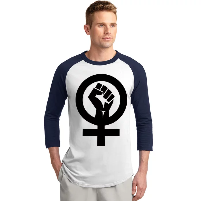 Feminist Womens Rights Feminism Symbol Baseball Sleeve Shirt