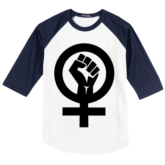 Feminist Womens Rights Feminism Symbol Baseball Sleeve Shirt