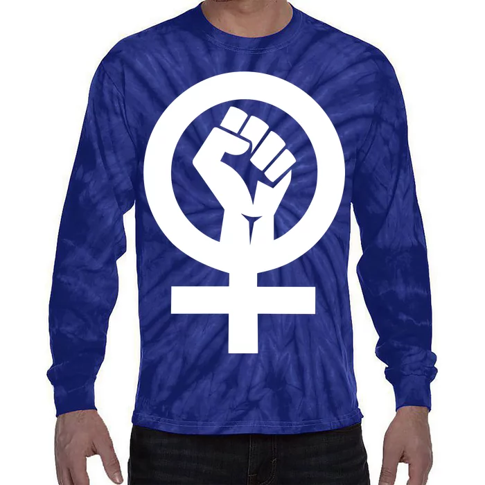 Feminist Womens Rights Feminism Symbol Tie-Dye Long Sleeve Shirt