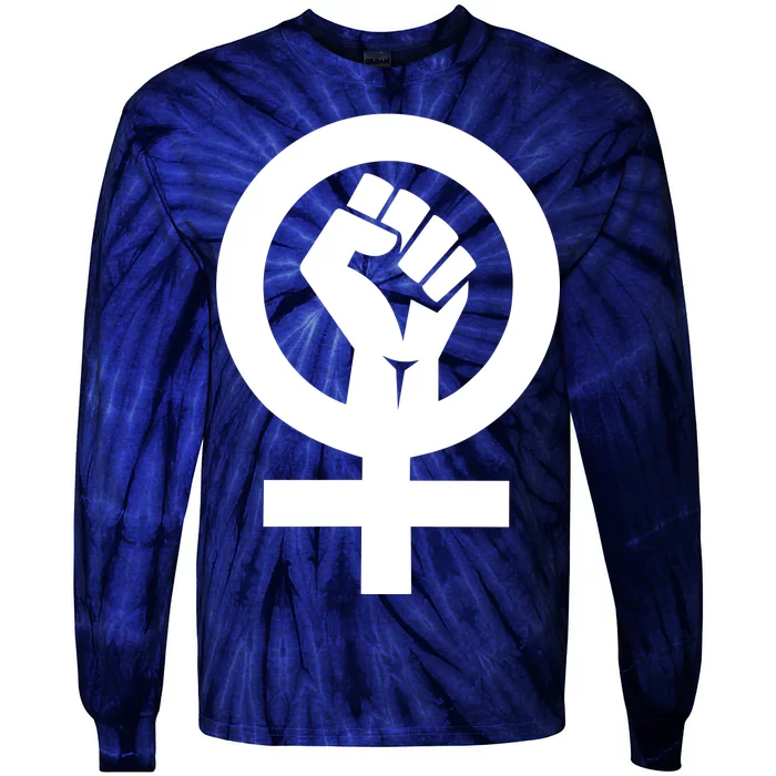 Feminist Womens Rights Feminism Symbol Tie-Dye Long Sleeve Shirt