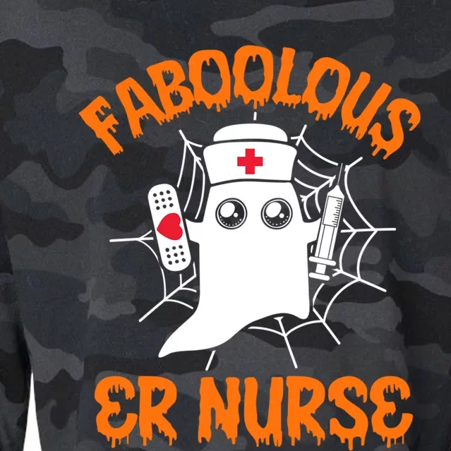 Faboolous Er Nurse Halloween Emergency Room Cool Gift Cropped Pullover Crew