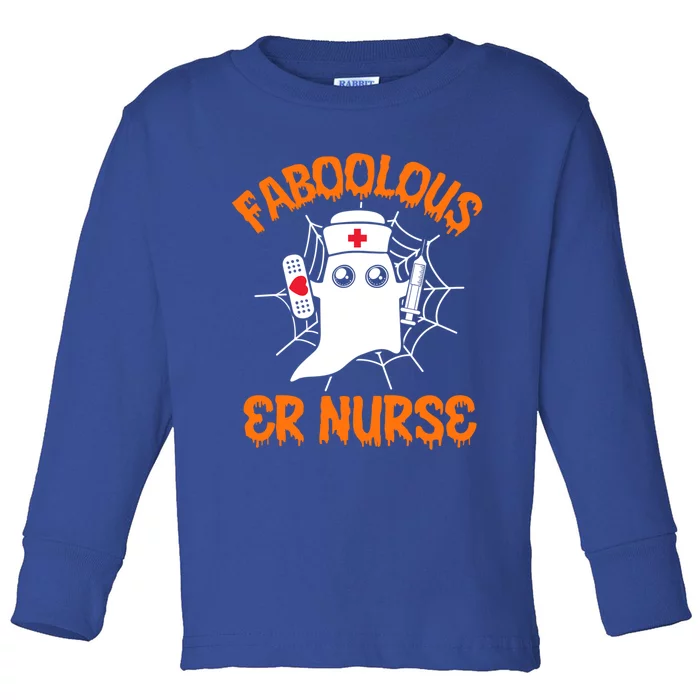 Faboolous Er Nurse Halloween Emergency Room Cool Gift Toddler Long Sleeve Shirt