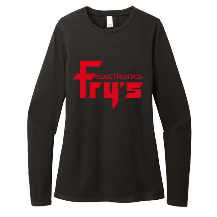 FryS Electronics Nostalgic Womens CVC Long Sleeve Shirt