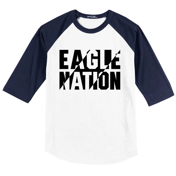 Flying Eagles Nation For Eagle Fans & Bird Lovers Baseball Sleeve Shirt