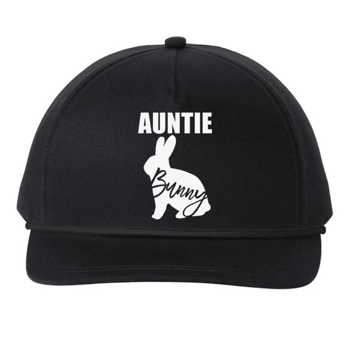 Funny Easter Outfit Cute Gift For Aunt Auntie Bunny Snapback Five-Panel Rope Hat