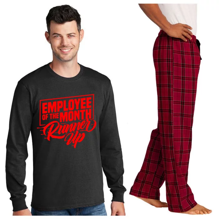 Funny Employee Of The Month Employee Work Runner Up Gift Long Sleeve Pajama Set