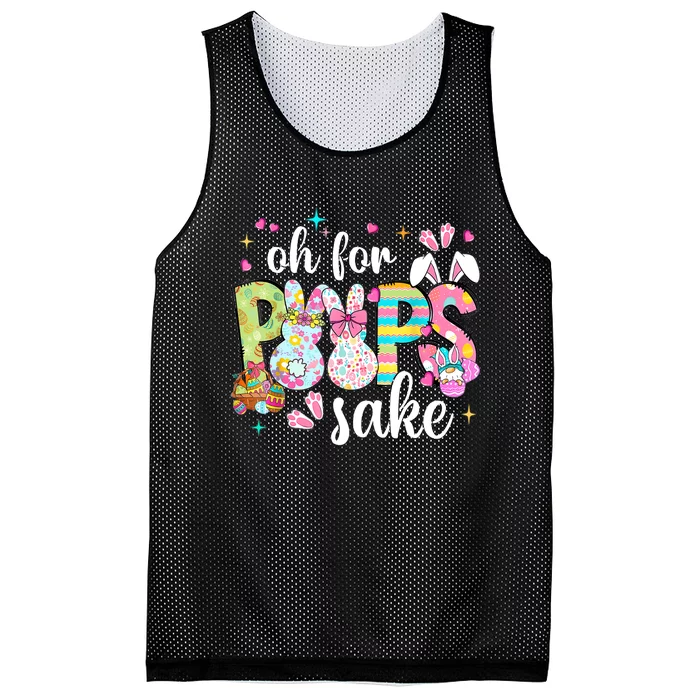 Funny Easter Oh For Bunnies Sake Happy Easter Day Mesh Reversible Basketball Jersey Tank