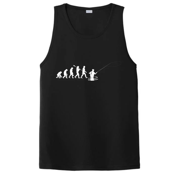 Funny Evolution Of Man Fly Fishing Performance Tank