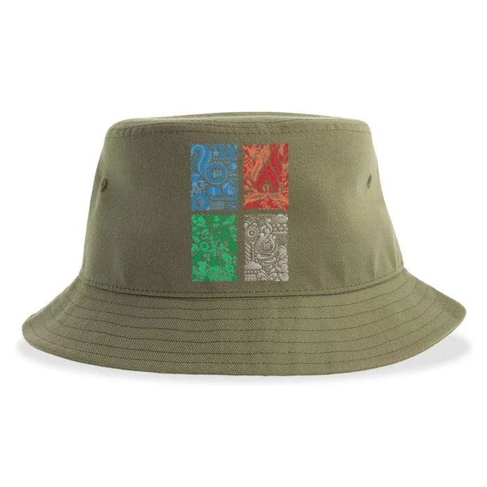 Four Elets Of Nature Tee Earth Day Gift Sustainable Bucket Hat