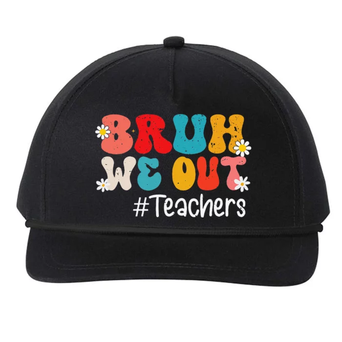 Funny End Of School Year Teacher Summer Bruh We Out Teachers Snapback Five-Panel Rope Hat