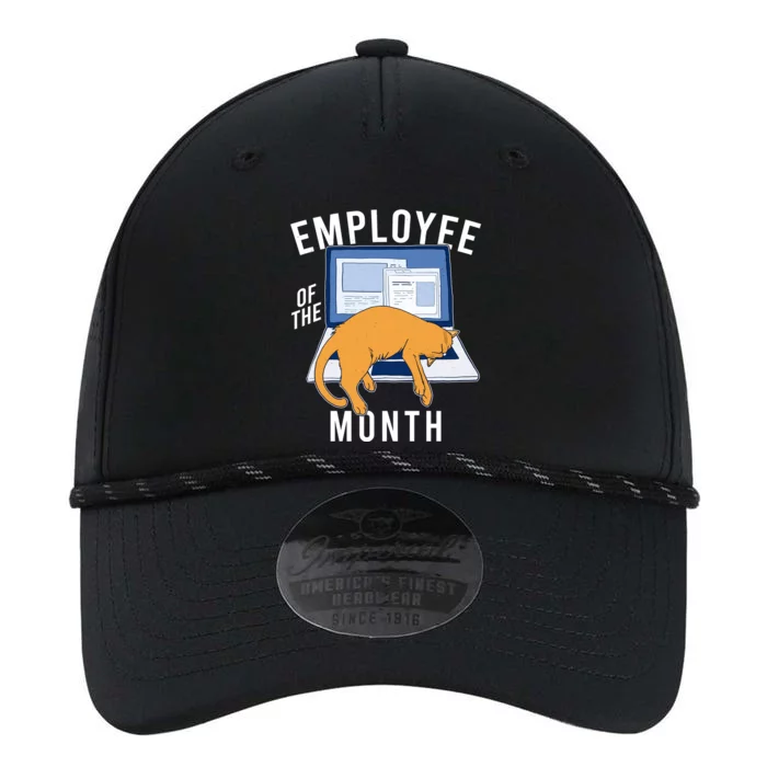 Funny Employee Of The Month Sleepy Cat Laptop Performance The Dyno Cap